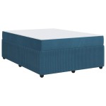 vidaXL Cadru de pat cu saltea cu saltea albastru 140 x 200 cm Catifea