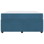 vidaXL Cadru de pat cu saltea cu saltea albastru 140 x 200 cm Catifea