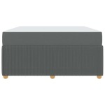 vidaXL Cadru de pat cu saltea Gri închis 160 x 200 cm țesătură