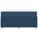 vidaXL Cadru de pat cu saltea cu saltea albastru 160 x 200 cm țesătură