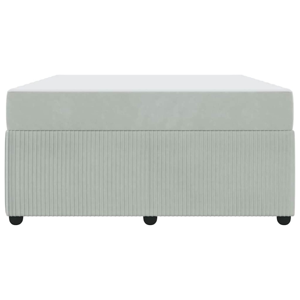 vidaXL Cadru de pat cu saltea Gri deschis 160 x 200 cm Catifea