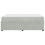 vidaXL Cadru de pat cu saltea Gri deschis 160 x 200 cm Catifea