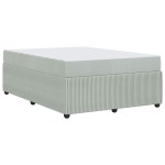 vidaXL Cadru de pat cu saltea Gri deschis 160 x 200 cm Catifea