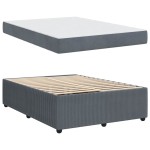vidaXL Cadru de pat cu saltea Gri închis 160 x 200 cm Catifea