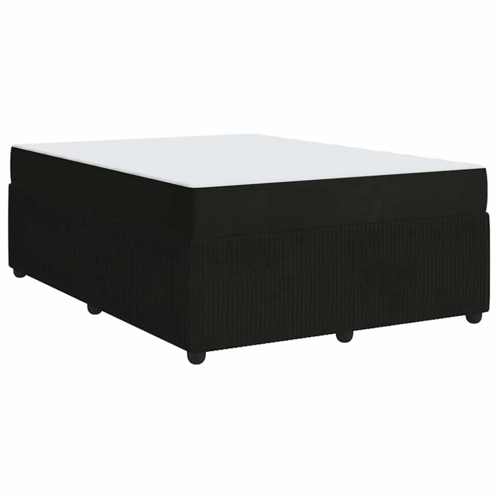 vidaXL Cadru de pat cu saltea cu saltea Negru 160 x 200 cm Catifea