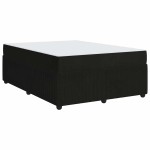 vidaXL Cadru de pat cu saltea cu saltea Negru 160 x 200 cm Catifea