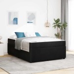vidaXL Cadru de pat cu saltea cu saltea Negru 160 x 200 cm Catifea