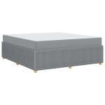 vidaXL Cadru de pat cu saltea Gri deschis 180 x 200 cm țesătură