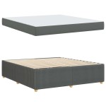vidaXL Cadru de pat cu saltea Gri închis 180 x 200 cm țesătură