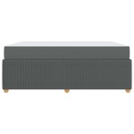 vidaXL Cadru de pat cu saltea Gri închis 180 x 200 cm țesătură