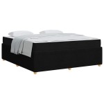 vidaXL Cadru de pat cu saltea cu saltea Negru 180 x 200 cm țesătură