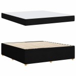 vidaXL Cadru de pat cu saltea cu saltea Negru 180 x 200 cm țesătură