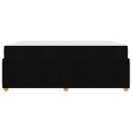 vidaXL Cadru de pat cu saltea cu saltea Negru 180 x 200 cm țesătură