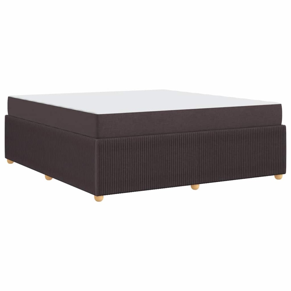 vidaXL Cadru de pat cu saltea Maro închis 180 x 200 cm țesătură