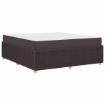 vidaXL Cadru de pat cu saltea Maro închis 180 x 200 cm țesătură