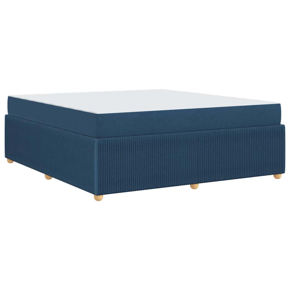 vidaXL Cadru de pat cu saltea cu saltea albastru 180 x 200 cm țesătură