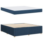 vidaXL Cadru de pat cu saltea cu saltea albastru 180 x 200 cm țesătură