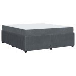 vidaXL Cadru de pat cu saltea Gri închis 180 x 200 cm Catifea