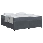 vidaXL Cadru de pat cu saltea Gri închis 180 x 200 cm Catifea