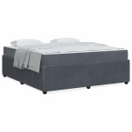 vidaXL Cadru de pat cu saltea Gri închis 180 x 200 cm Catifea