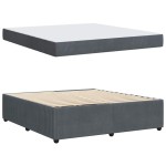 vidaXL Cadru de pat cu saltea Gri închis 180 x 200 cm Catifea