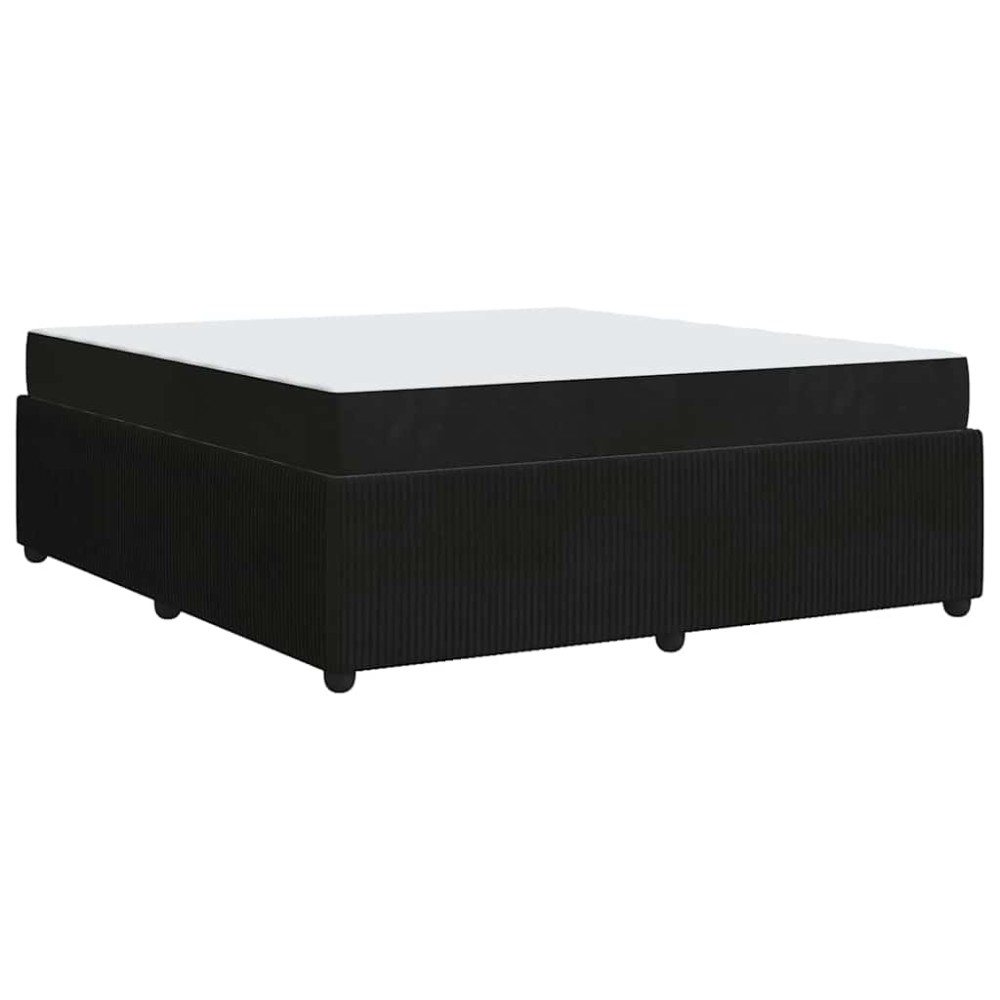 vidaXL Cadru de pat cu saltea cu saltea Negru 180 x 200 cm Catifea