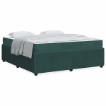 vidaXL Cadru de pat cu saltea Verde închis 180 x 200 cm Catifea