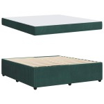 vidaXL Cadru de pat cu saltea Verde închis 180 x 200 cm Catifea