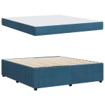 vidaXL Cadru de pat cu saltea cu saltea albastru 180 x 200 cm Catifea
