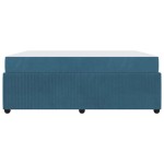vidaXL Cadru de pat cu saltea cu saltea albastru 180 x 200 cm Catifea