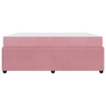 vidaXL Cadru de pat cu saltea cu saltea Roz 180 x 200 cm Catifea