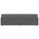 vidaXL Cadru de pat cu saltea Gri închis 200 x 200 cm țesătură