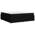 vidaXL Cadru de pat cu saltea cu saltea Negru 200 x 200 cm țesătură