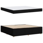 vidaXL Cadru de pat cu saltea cu saltea Negru 200 x 200 cm țesătură