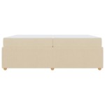 vidaXL Cadru de pat cu saltea Crem 200 x 200 cm țesătură