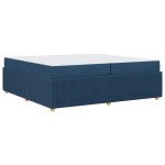 vidaXL Cadru de pat cu saltea cu saltea albastru 200 x 200 cm țesătură
