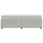 vidaXL Cadru de pat cu saltea Gri deschis 200 x 200 cm Catifea
