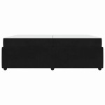 vidaXL Cadru de pat cu saltea Negru 200 x 200 cm țesătură