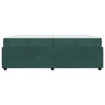 vidaXL Cadru de pat cu saltea Verde închis 200 x 200 cm Catifea