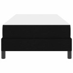 vidaXL Pat cu arcuri cu saltea Negru 90 x 200 cm țesătură vidaXL Pat cu arcuri cu saltea Negru 90 x 200 cm țesătură