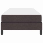 vidaXL Pat cu arcuri cu saltea Maro închis 90 x 200 cm țesătură vidaXL Pat cu arcuri cu saltea Maro închis 90 x 200 cm țesătură