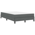 vidaXL Pat cu arcuri cu saltea Gri închis 120 x 190 cm țesătură vidaXL Pat cu arcuri cu saltea Gri închis 120 x 190 cm țesătură