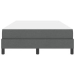 vidaXL Pat cu arcuri cu saltea Gri închis 120 x 200 cm țesătură vidaXL Pat cu arcuri cu saltea Gri închis 120 x 200 cm țesătură