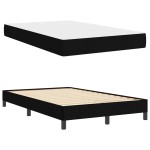 vidaXL Pat cu arcuri cu saltea Negru 120 x 200 cm țesătură vidaXL Pat cu arcuri cu saltea Negru 120 x 200 cm țesătură