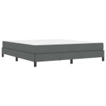 vidaXL Pat cu arcuri cu saltea Gri închis 180 x 200 cm țesătură vidaXL Pat cu arcuri cu saltea Gri închis 180 x 200 cm țesătură