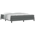 vidaXL Pat cu arcuri cu saltea Gri închis 180 x 200 cm țesătură vidaXL Pat cu arcuri cu saltea Gri închis 180 x 200 cm țesătură