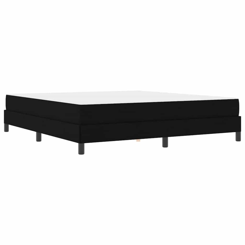 vidaXL Pat cu arcuri cu saltea Negru 180 x 200 cm țesătură