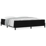 vidaXL Pat cu arcuri cu saltea Negru 180 x 200 cm țesătură vidaXL Pat cu arcuri cu saltea Negru 180 x 200 cm țesătură