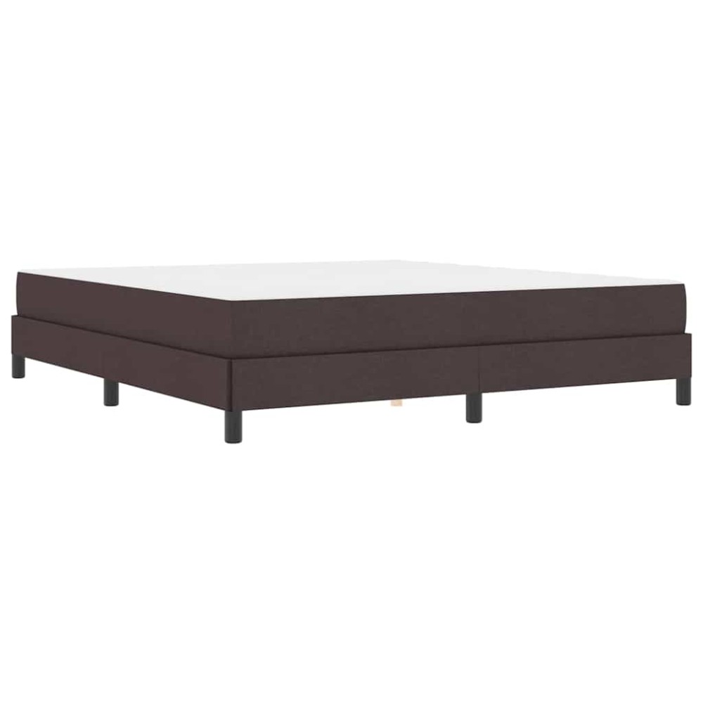 vidaXL Pat cu arcuri cu saltea Maro închis 180 x 200 cm țesătură