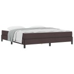 vidaXL Pat cu arcuri cu saltea Maro închis 180 x 200 cm țesătură vidaXL Pat cu arcuri cu saltea Maro închis 180 x 200 cm țesătură